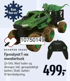 Fjernstyret T-rex monstertruck