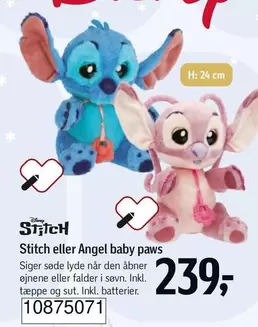 Stitch - eller Angel baby paws 10875071