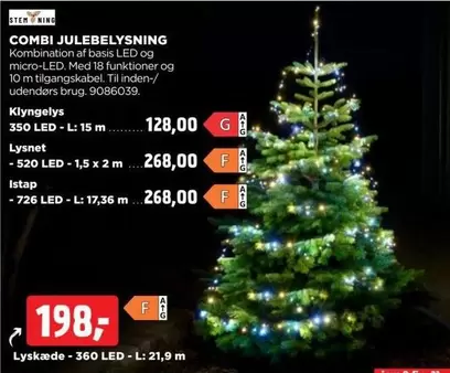 COMBI JULEBELYSNING Kombination af basis LED og micro-LED