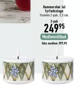 Hammershøi Jul fyrfadsstage Tromme 2-pak
