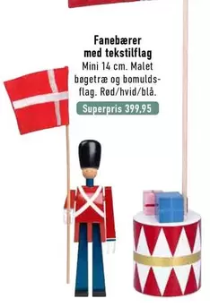 Fanebærer med tekstilflag