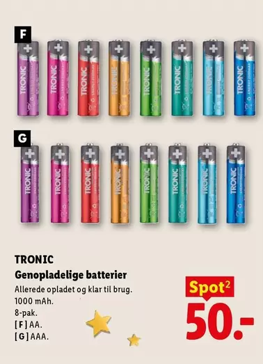 Genopladelige batterier