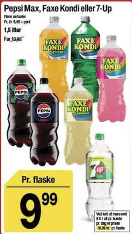 Pepsi - Max, Faxe Kondi eller 7-Up