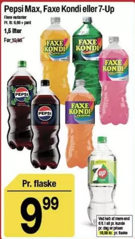Pepsi - Max, Faxe Kondi eller 7-Up