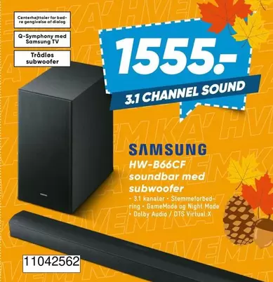 Ring - HW-B66CF soundbar med subwoofer