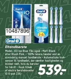 Oral B - Eltandbørste iO3 Ice Blue