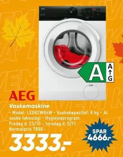 Vaskemaskine LE682W84W