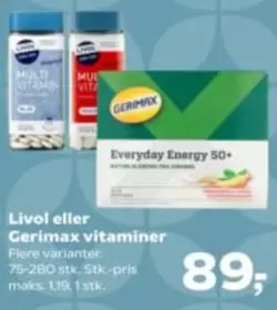 Vita - Liviol eller Gerimax vitaminer