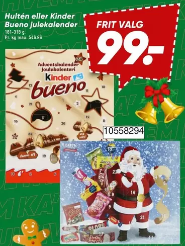 Kinder - Hultén eller Bueno julekalender