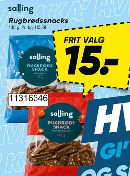 Rugbrødssnacks