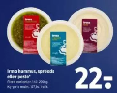 hummus, spreads eller pesto