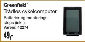 Trådløs cykelcomputer Varenr. 42274