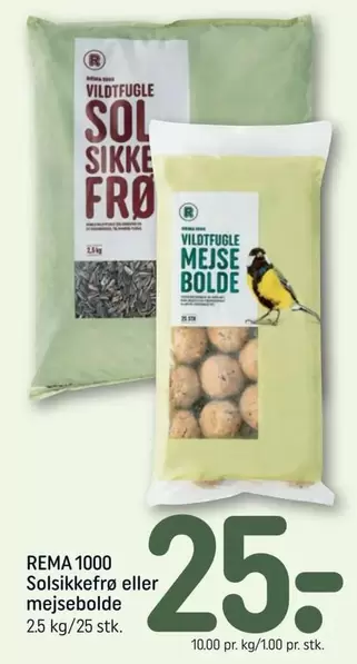 Sol - Vildtfugle sikkefrø eller Mejsebolde