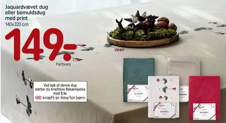 Print - Jacquardvævet dug eller bomuldsdug med print