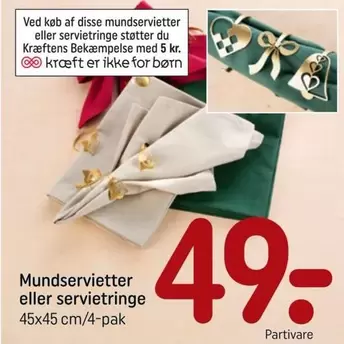 Mundservietter eller servietringe