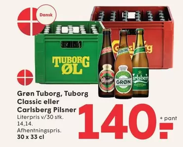 Carlsberg - Grøn Tuborg, Tuborg Classic eller Pilsner
