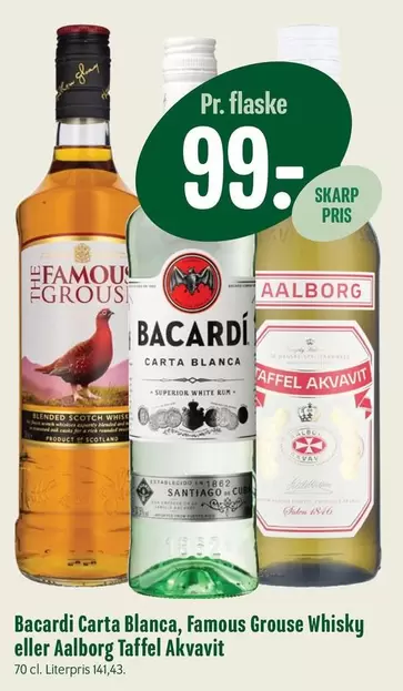 Carta Blanca, Famous Grouse Whisky eller Aalborg Tafel Akvavit