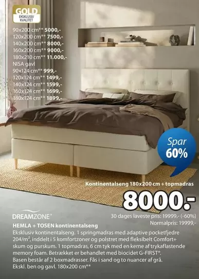 HEMLA + TOSEN kontinentalseng