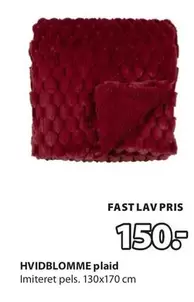 Hvidblomme plaid