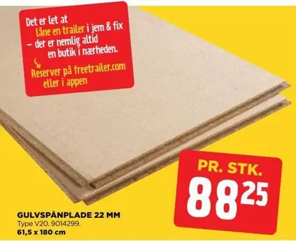 GULVSPÅNPLADE 22 MM (Type V20, 9014299)