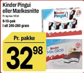 Kinder - Pingui eller Mælkesnitte