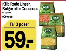 Kilic Røde Linser, Bulgur eller Couscous