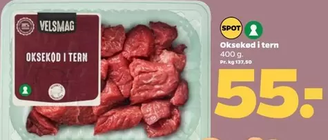 Oksekød i tern