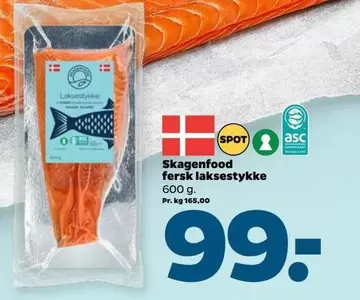 Fersk Laksesestykke