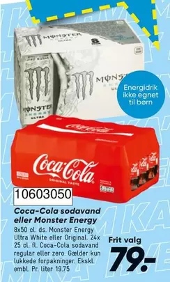 Coca Cola - Coca-Cola sodavand eller Monster Energy