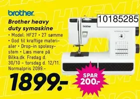 Brother heavy duty symaskine Model: HF27