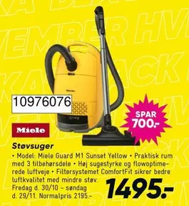 Miele - Guard M1 Sunset Yellow Støvsuger