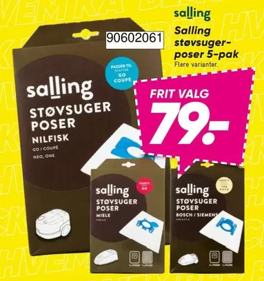 Miele - Salling støvsugerposer 5-pak