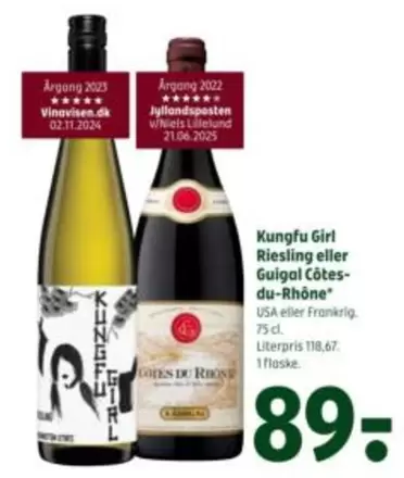 Girl - Kungfu  Riesling eller Guigal Côtes-du-Rhône