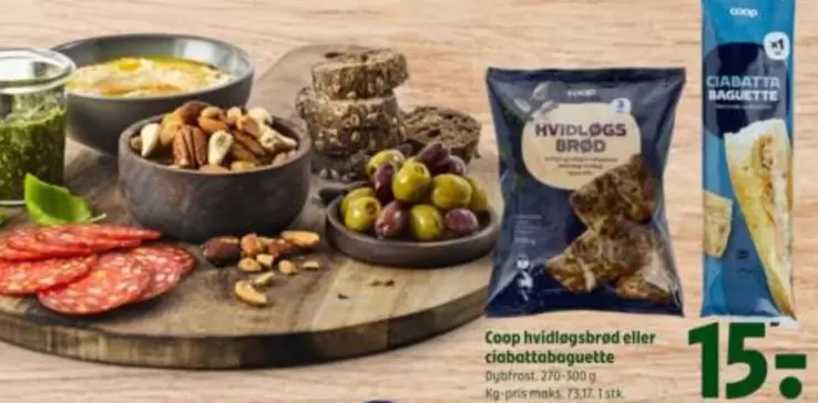 Hvidløgsbrød eller ciabattabaguette