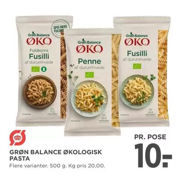 ØKOLOGISK FULDKORNS FUSILLI / PENNE