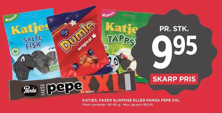 Katjes, Fazer Slikpose eller Panda Pepe