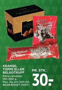 KRANSE, TOPPE ELLER BELGOTRUFF