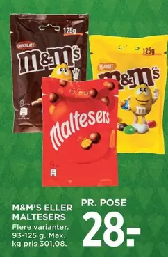 M&M's eller Maltesers