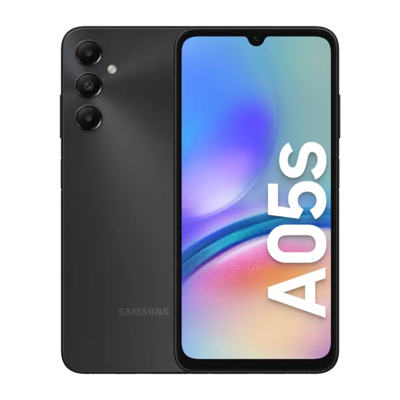 Samsung Galaxy A05S 64 GB smartphone, sort