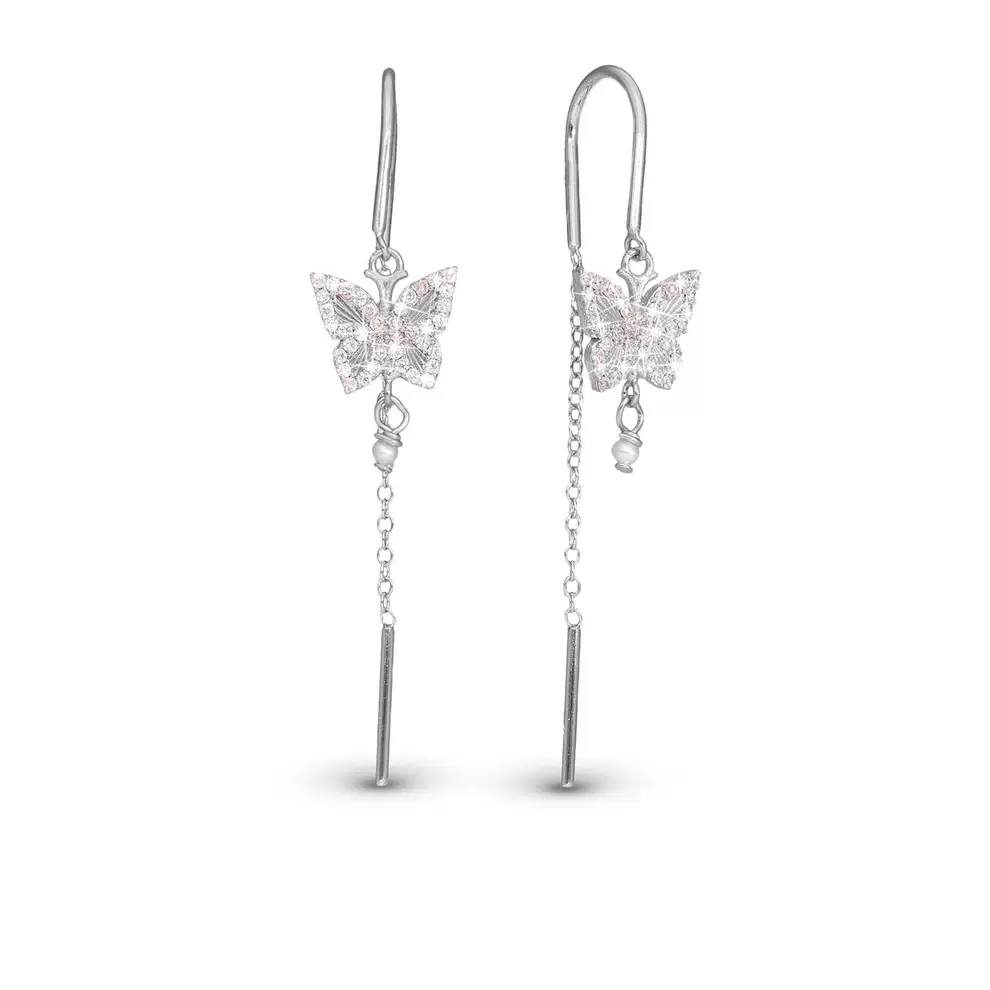 Christina Jewelry & Watches - Sparkling Butterfly øreinge - Sterlingsølv