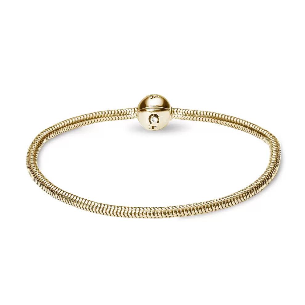 Christina Jewelry & Watches - Armbånd til charms, 4 mm - Forgyldt sterlingsølv