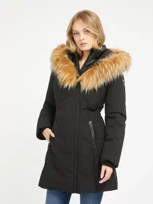 Faux fur hood jacket