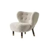 Little Petra VB1 loungestol Limited Edition, Sheepskin Moonlight/oiled walnut