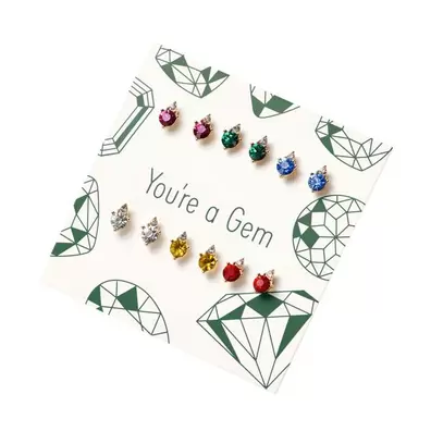 Hidden Gems 6 Pairs Earrings