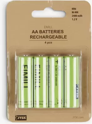 Batterier EIMILL genopladelig AA 4 stk/pk