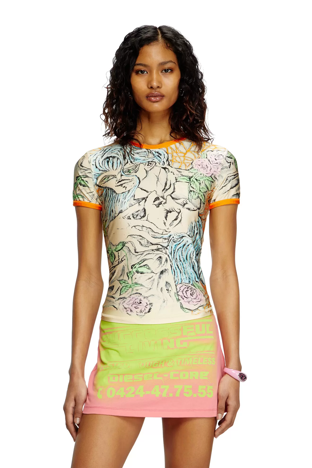 T-shirt with tattoo print