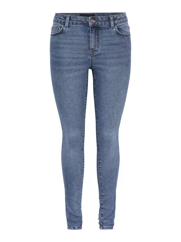 Pieces PCDANA MW SKINNY FIT JEANS, Medium Blue Denim, highres - 17147621_MediumBlueDenim_001.jpg