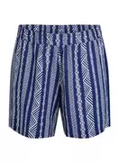 Stribede shorts i hør-viskosemix