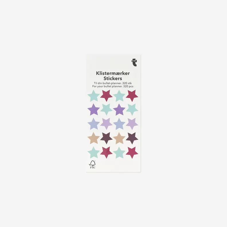 Stjernestickers til bullet planner - 320 stk.