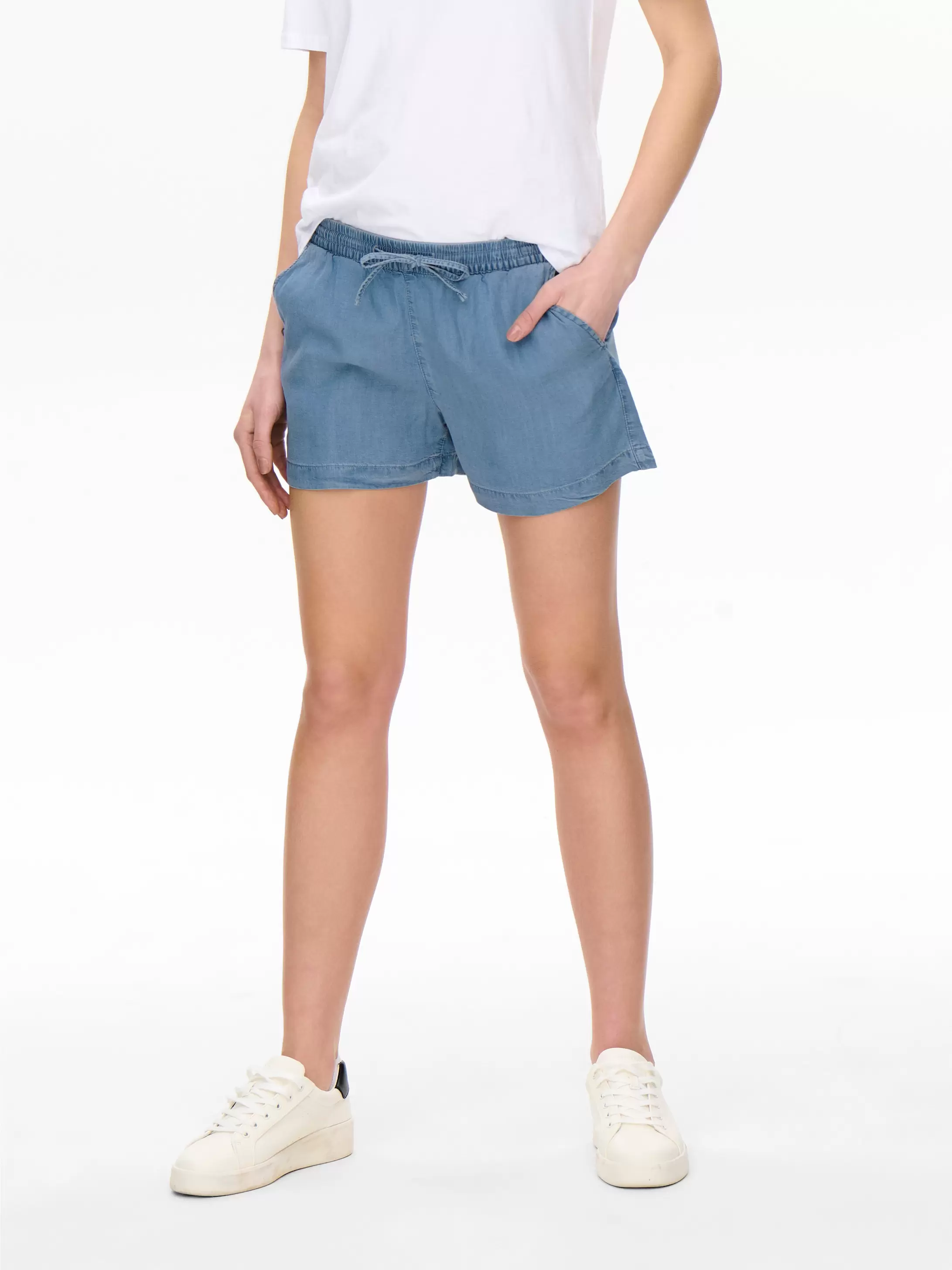 ONLPEMA Mellemhøj talje Relaxed fit Denim-shorts